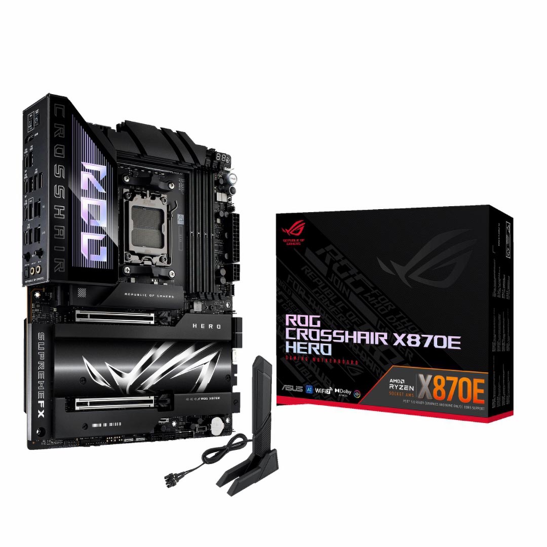 Asus ROG Crosshair X870E Hero Motherboard , AMD ATX Black