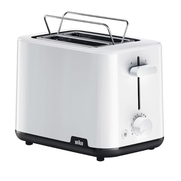Braun Breakfast1 Toaster , 2 Slices 900 Watt White - HT 1010