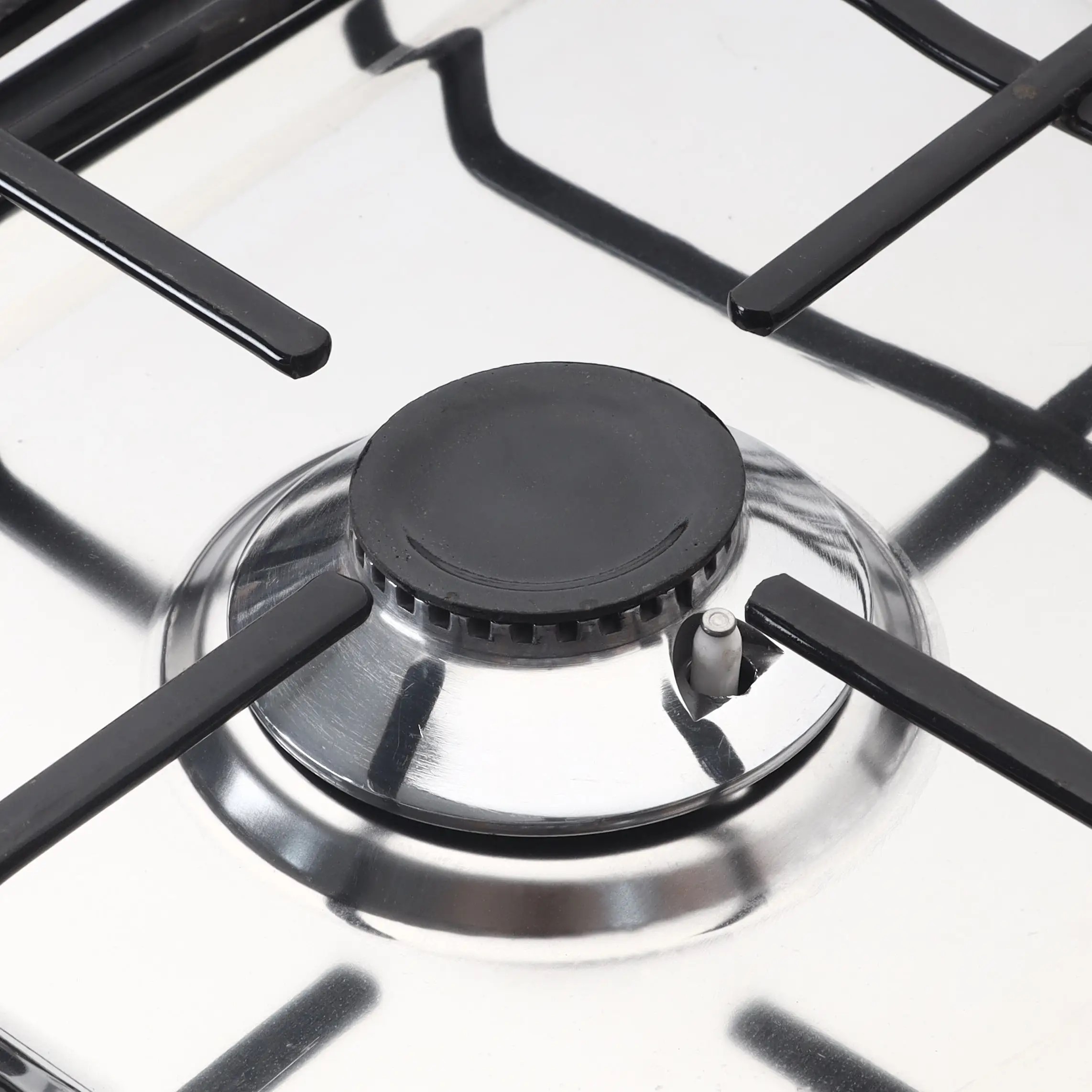 Global Electronics Gas Cooker , 4 Burners , Silver Black