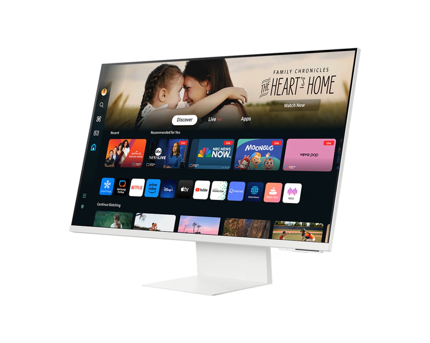 Samsung M80D 32 Inch 4K UHD Smart Monitor , 60 Hertz 4 Millisecond , White - LS32DM801UUXEN