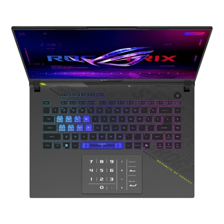 لاب توب اسوس روج ستريكس G16 - G614FR-G4032W ، معالج ايه ام دي رايزن 9 9955HX 16 بوصة ، هارد 1 تيرا بايت SSD ، رام 32 جيجا بايت ، كارت شاشة انفيديا جي فورس RTX 5070 TI ،ويندوز 11 - اخضر فولت