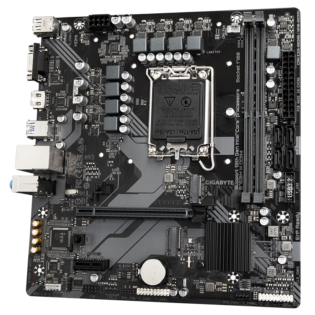 Gigabyte B760M H DDR4 Motherboard , Intel Black