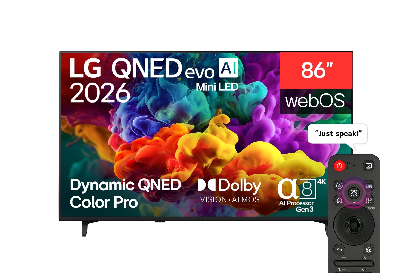 شاشة تلفزيون سمارت ال جي ، مقاس 86 بوصة ، Mini LED ، دقة 4K UHD ، بريسيفر داخلي