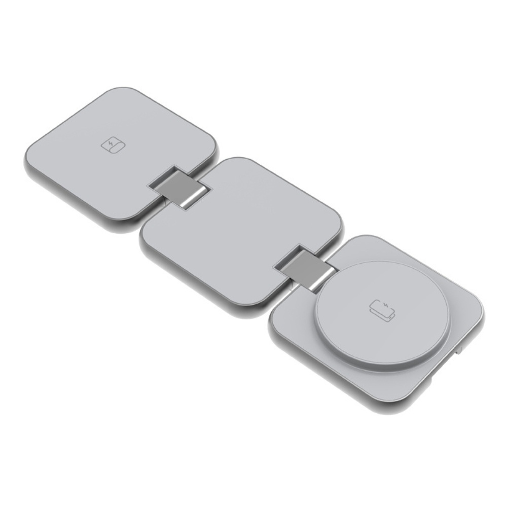 Nine S21 3-In-1 Wireless Charger , 15 Watt , Grey