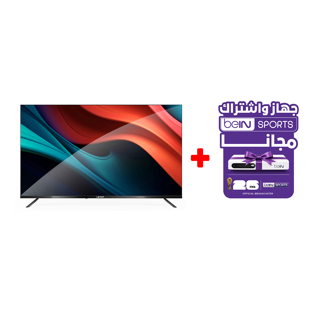 شاشة تلفزيون سمارت ليفون ، مقاس 55 بوصة ، QLED ، دقة 4K UHD ، بريسيفر داخلي