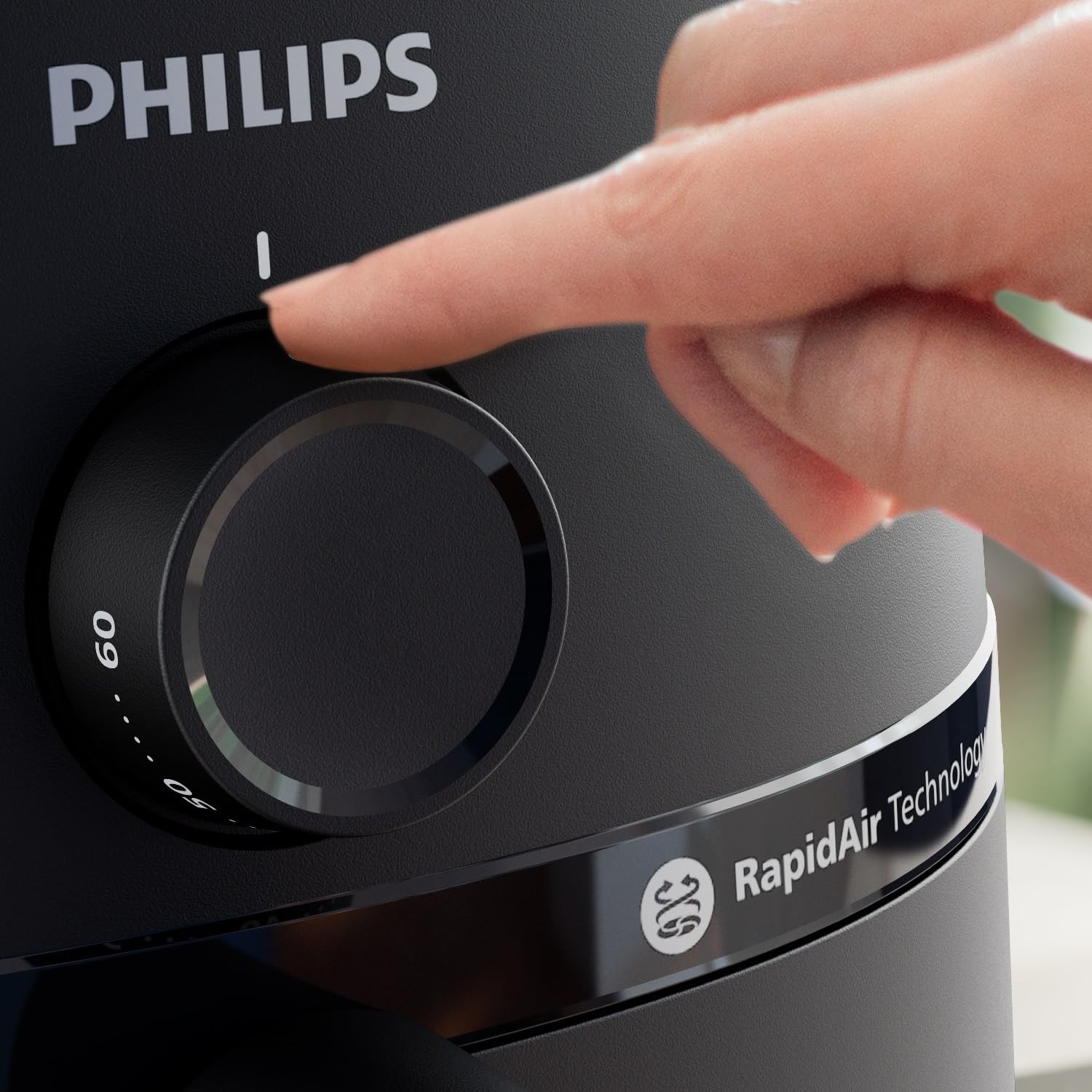 Philips 1000 Series Air Fryer , 3.2 Liter , 1300 Watt Black - NA110/00