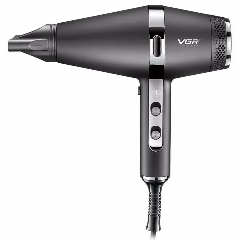 VGR Professional Hair Dryer with Attachments 2200 Watt , Black - V-451