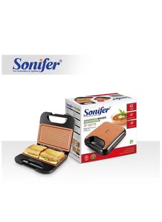 Sonifer Sandwich Maker and Grill 750 Watt Orange - sf-6079
