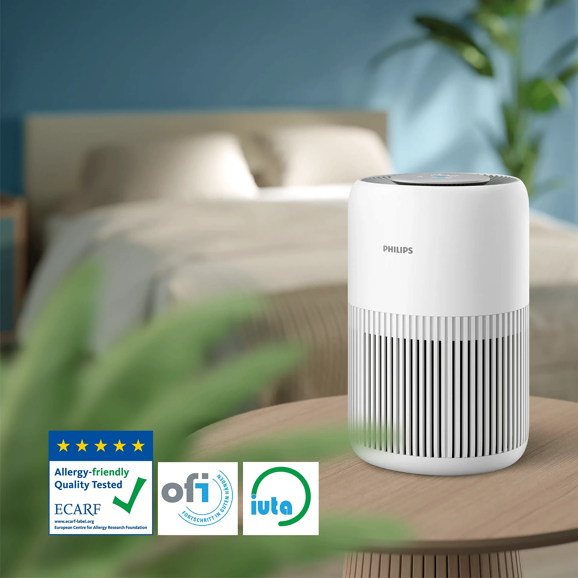 Philips PureProtect Mini 900 Series Smart Air Purifier withHEPA Filter , Arctic White - AC0920/10