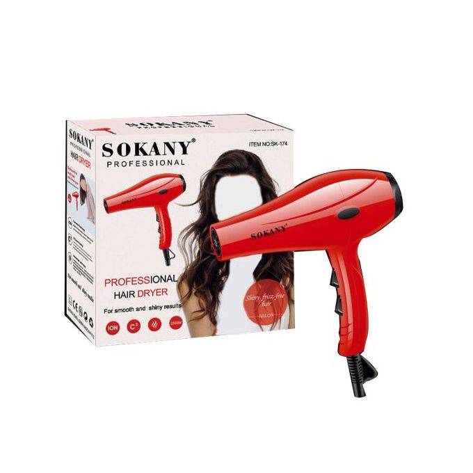 سشوار سوكاني ، قدرة 2200 وات ، احمر - SK-174