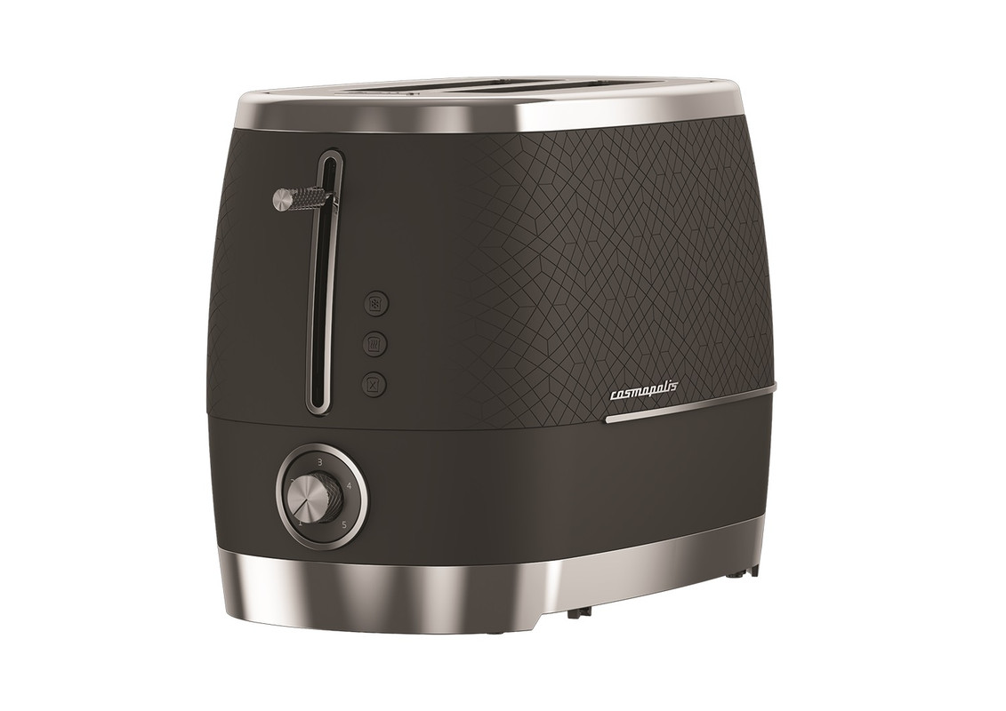 Beko Cosmopolis Toaster , 2 Slices 900 Watt Black - TAM 8202 B