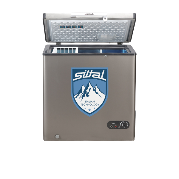 ديب فريزر افقي سيلتال ، سعة 270 لتر ، ديفروست ، فضي - CF270