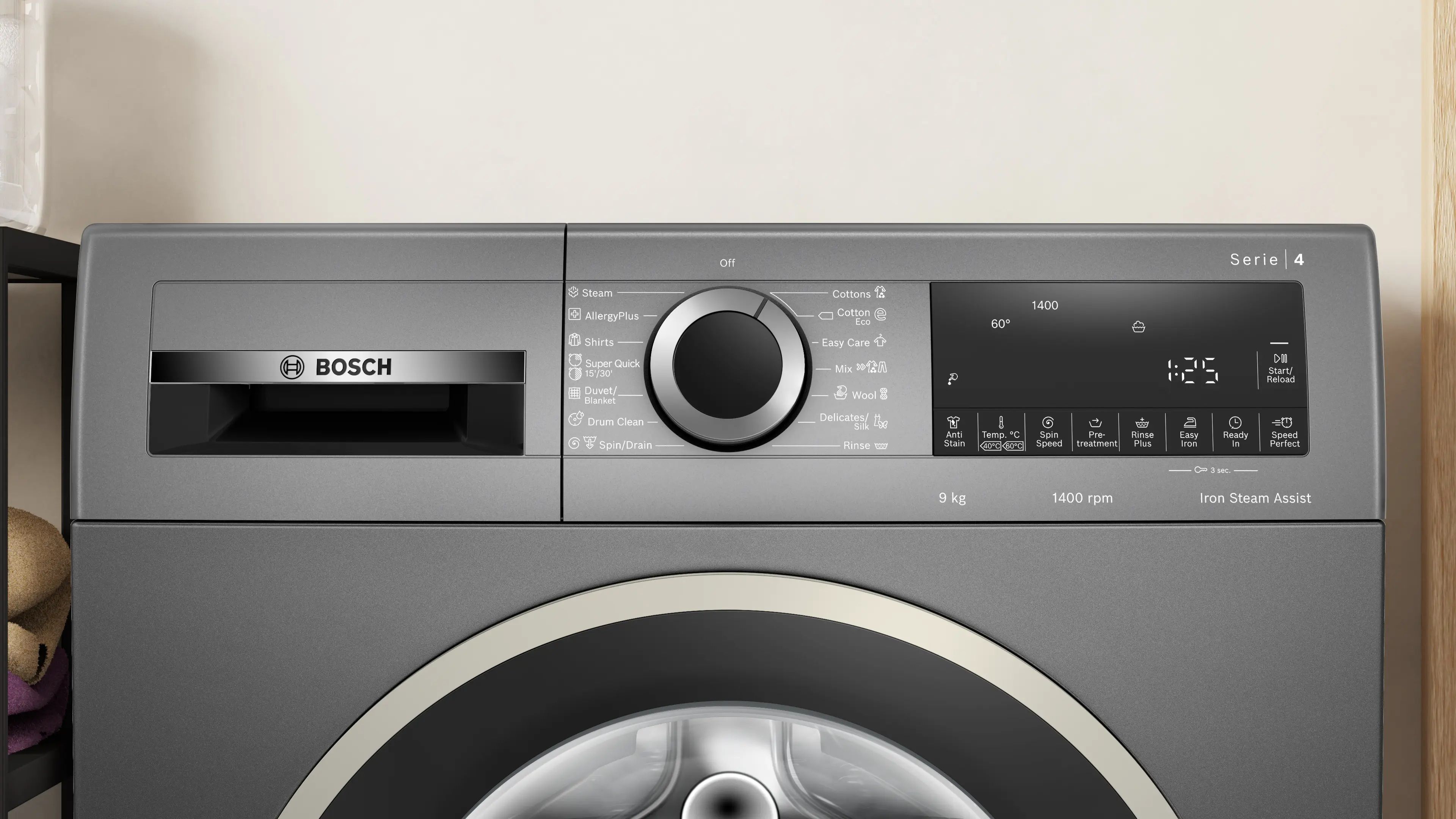 Bosch Inverter Front Load Washing Machine , 9 kg , Grey - WGA244Z1EG