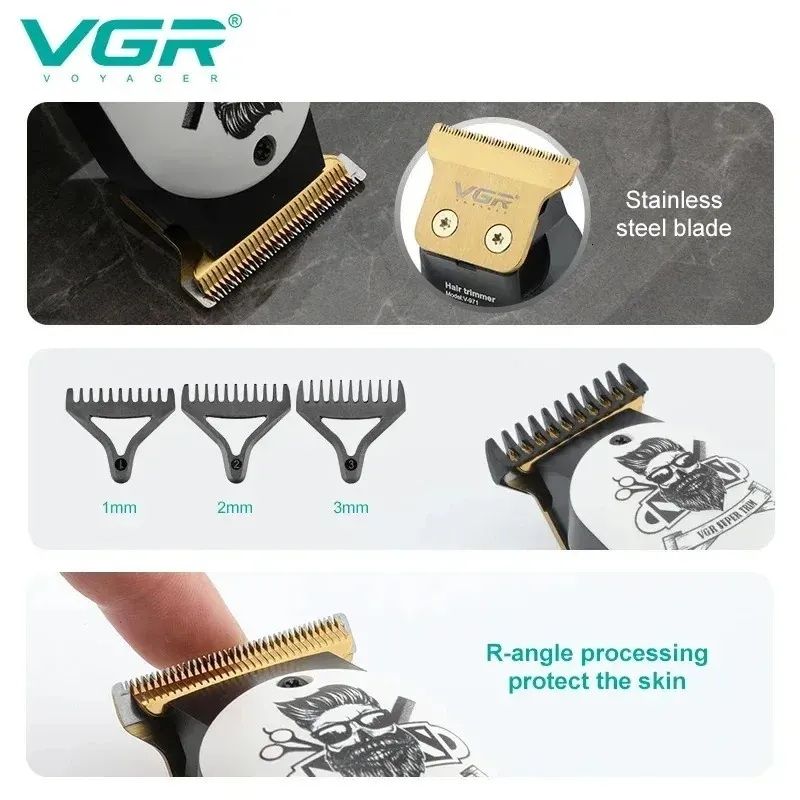 طقم قص الشعر في جي ار ، ابيض - V-699+V-971