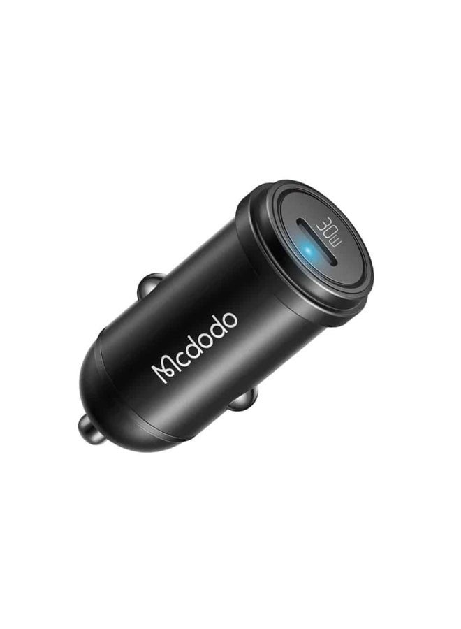 Mcdodo Car Charger with Cable Type C , 1 Ports , Type C , 30 Watt , Black - CC-7493