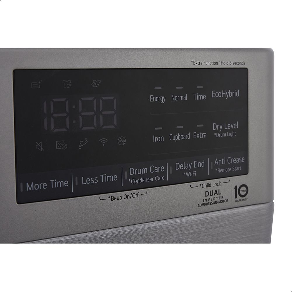 مجفف ملابس ال جي ، سعة 10.1 لتر ، بلاتنيوم - RH10V9PV2W