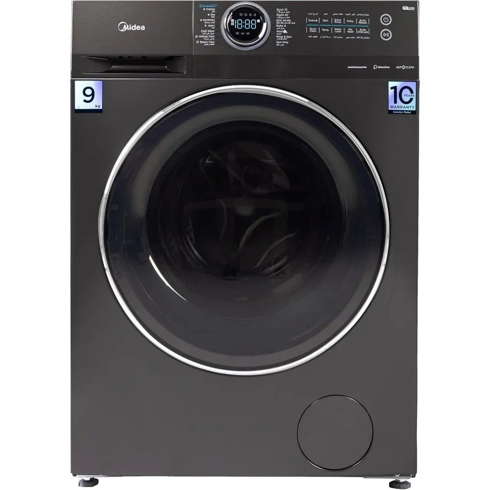 غسالة فول اتوماتيك انفرتر ميديا ، سعة 9 كجم ، رمادي تيتانيوم - MF200W90B/TTC