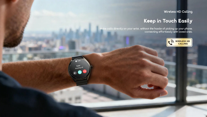 Oraimo Nova 2R Lite Smart Watch , 1.43 Inch Black - OSW-824