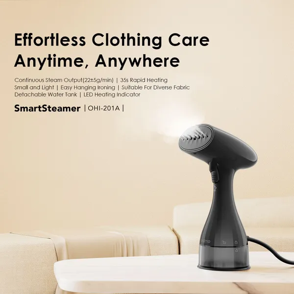 Oraimo Electric Smart Handheld Steam Iron , 1500 Watt Black - OHI-201A