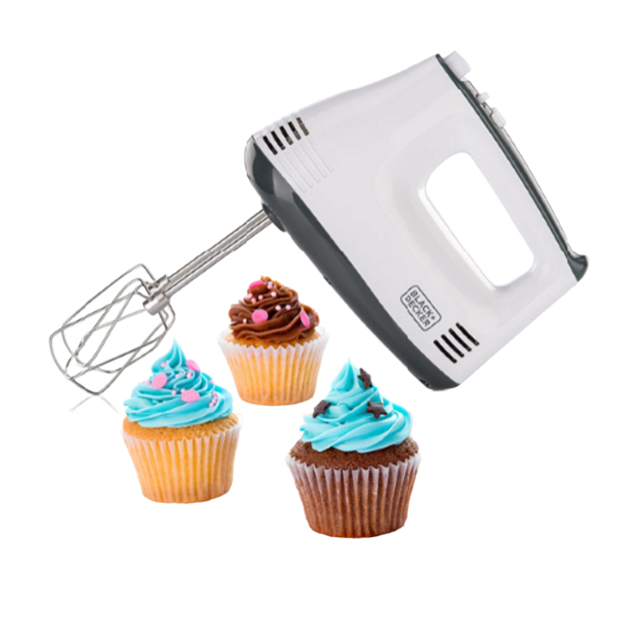 Black + Decker Hand Mixer 300 Watt White - M350