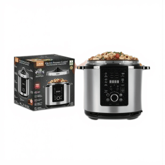 Raf Digital Electric Pressure Cooker , 6 Liter 1000 Watt , Silver Black - R.184