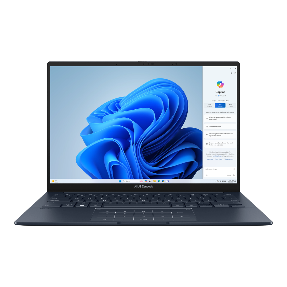 لاب توب اسوس زين بوك 14 - UX3405CA-SU319W ، معالج انتل كور الترا 9 285H 14 بوصة ، هارد 1 تيرا بايت SSD ، رام 32 جيجا بايت ، كارت شاشة انتل Arc جرافيكس ،ويندوز 11 - فضي فوجي