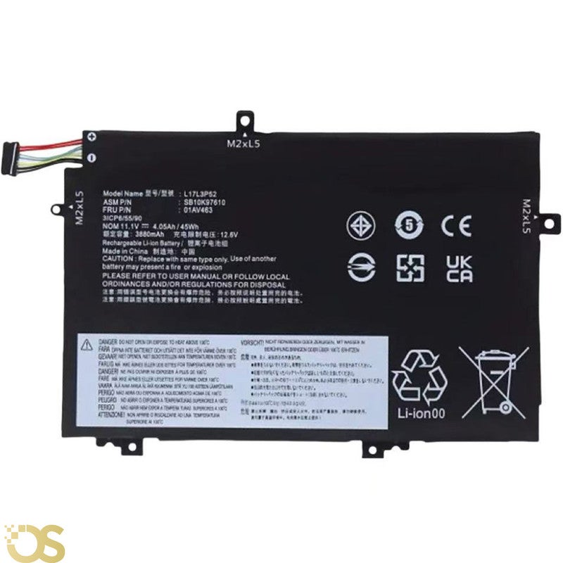 Generic Lenovo E480 Laptop Battery for Lenovo Thinkpad E480 E580 E590 L17M3P52 - E480