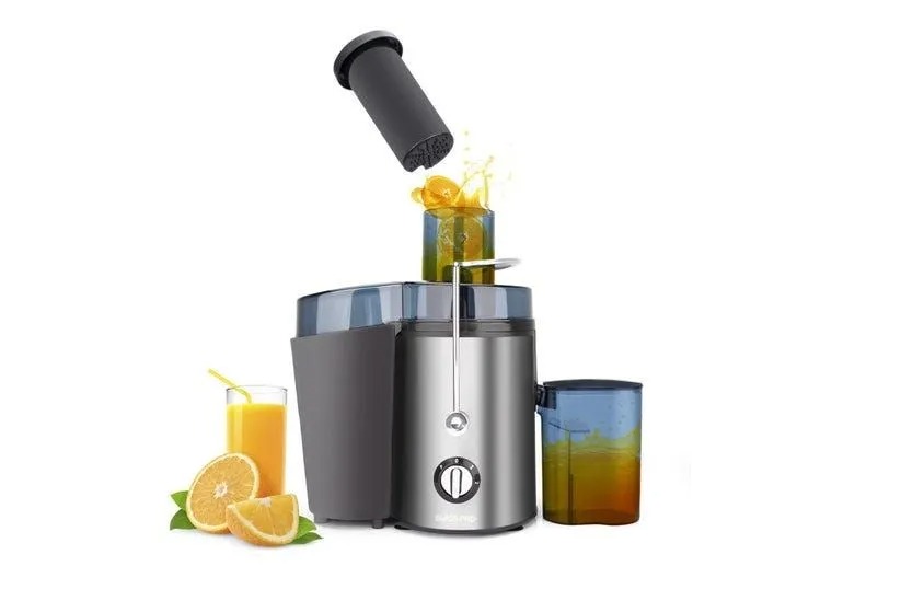 Swiss Pro Plus Juice Extractor , 800 milliliter 450 Watt Black Stainless Steel - SP-PEJ1000