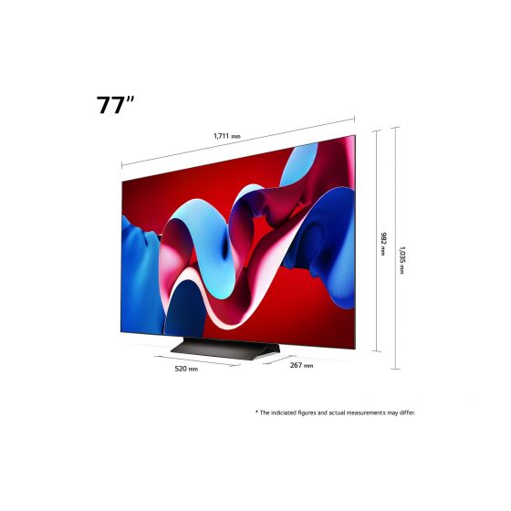 شاشة تلفزيون سمارت ال جي ، مقاس 77 بوصة ، OLED Evo ، دقة 4K UHD ، بريسيفر داخلي