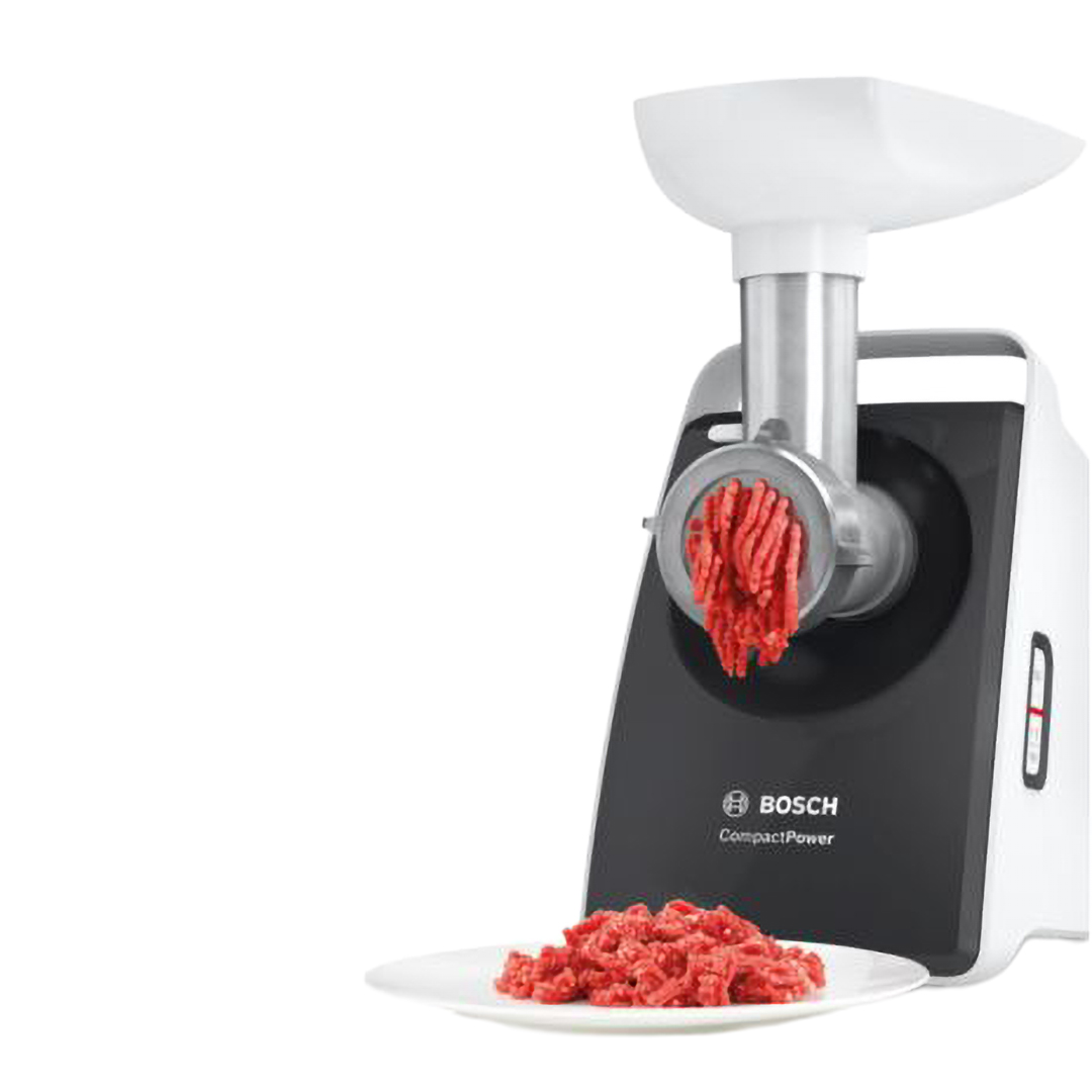 Bosch CompactPower Meat Mincer with Attachments 1600 Watt , Black White - MFW3612A