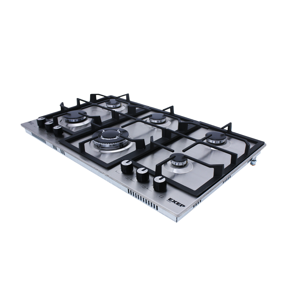 Purity Gas Built in Hob ,90 Centimeter 6 Burners ,Silver - HPT902S