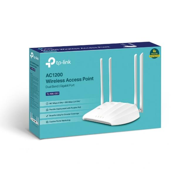 Tp-Link AC1200 Access Point , White - TL-WA1201