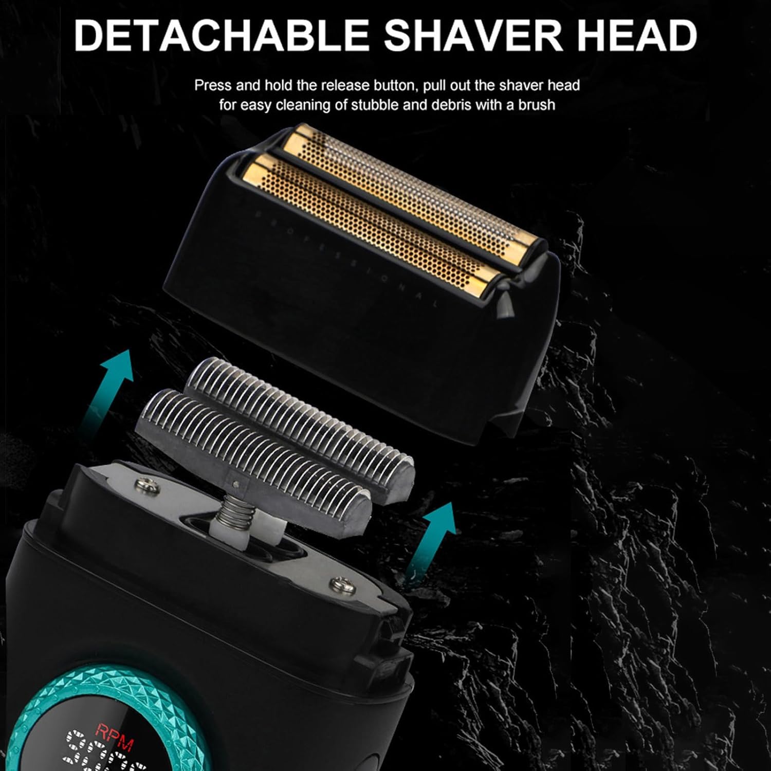 ماكينة حلاقة كهرباء في جي ار Professional ، احمر - V-377
