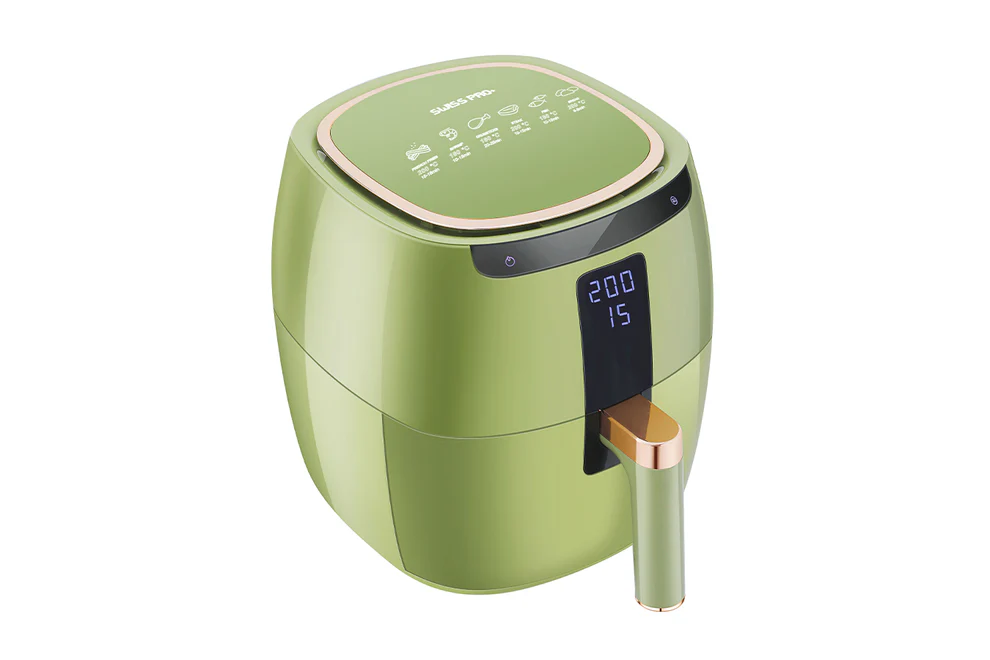 Swiss Pro Plus Digital Air Fryer , 7 Liter , 1750 Watt Green - SP-AF1750