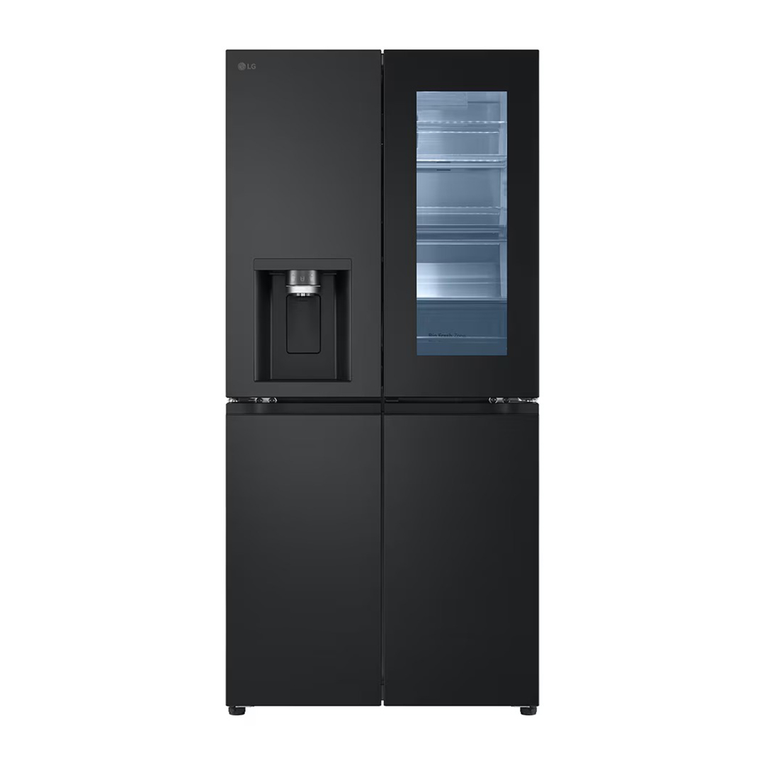 LG NoFrost French door refrigerator , 508 Liter Inverter Motor , Black - GC-X22FFQAB