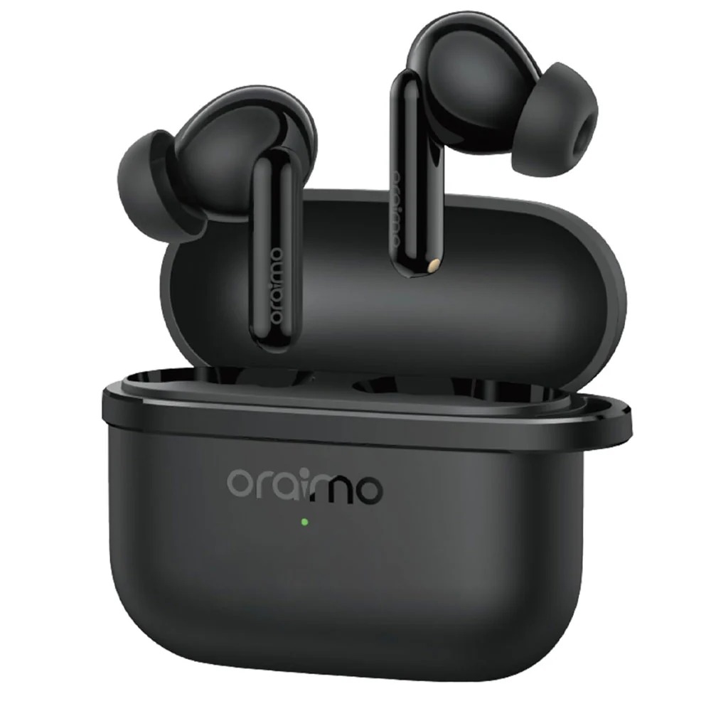 Oraimo SpaceBuds Lite Earbuds , AI Call Noise Cancellation , Black - OTW-324