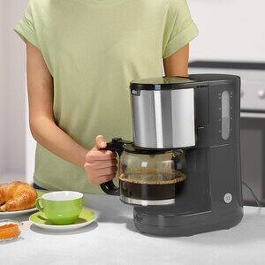 Braun PurShine Drip Coffee Maker , 10 cups 10 Cups 1000 Watt , Black Silver - KF1500