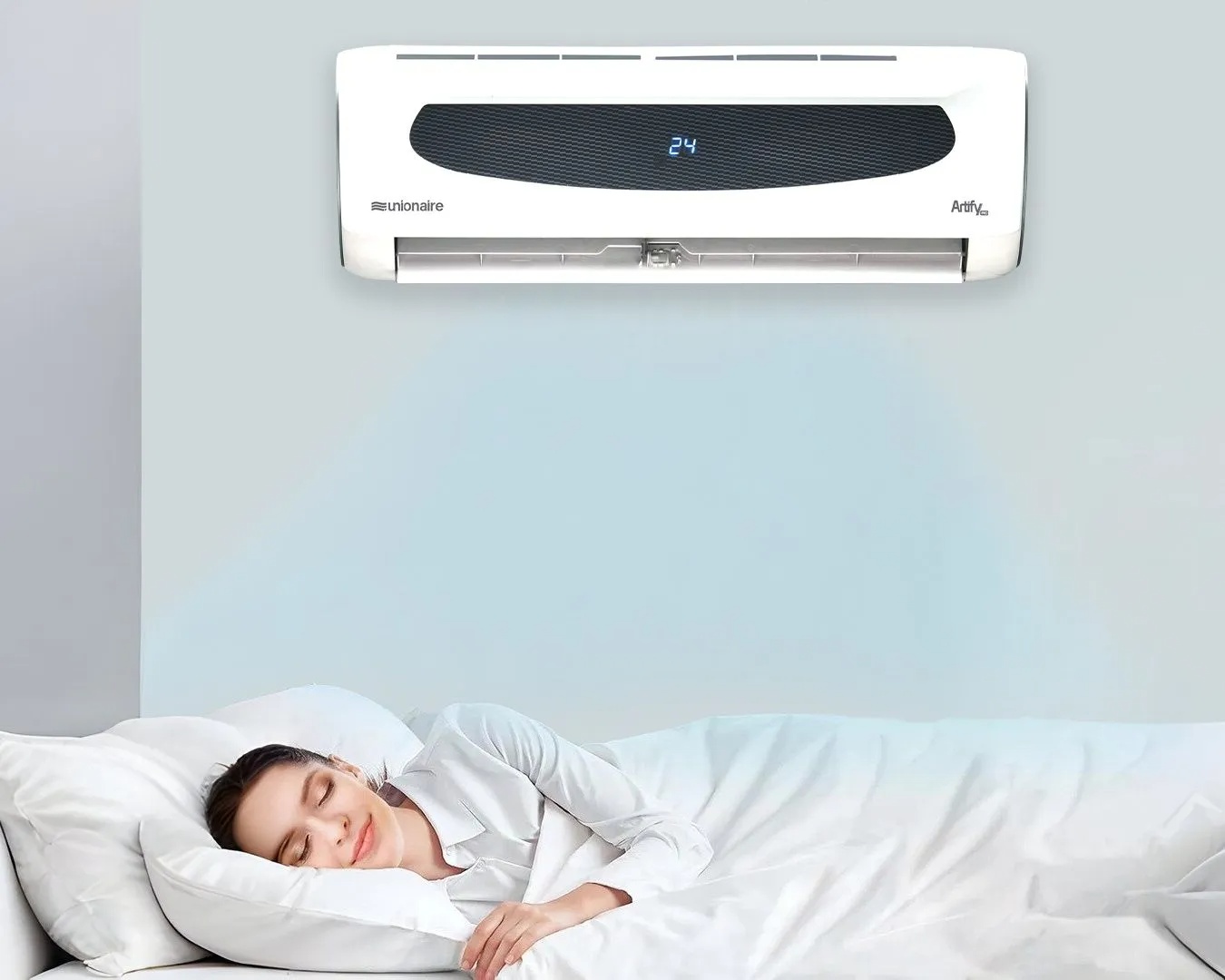 Unionaire Split Air Conditioner ,1.5 horsepower Cooling and Heating ,White - ARTI012HV50NBR