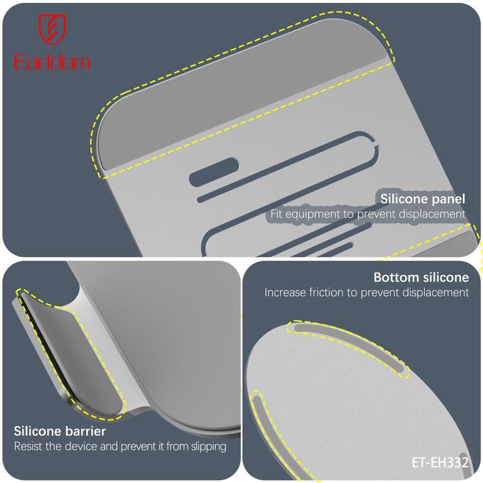 Earldom Laptop Stand for Laptops and tablets , Grey - ET-EH332