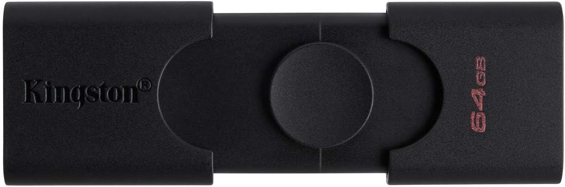Kingston DataTraveler Duo USB Type-A and USB Type-C Dual USB Flash Drive , 64 GB , Black - DTDE/64GB