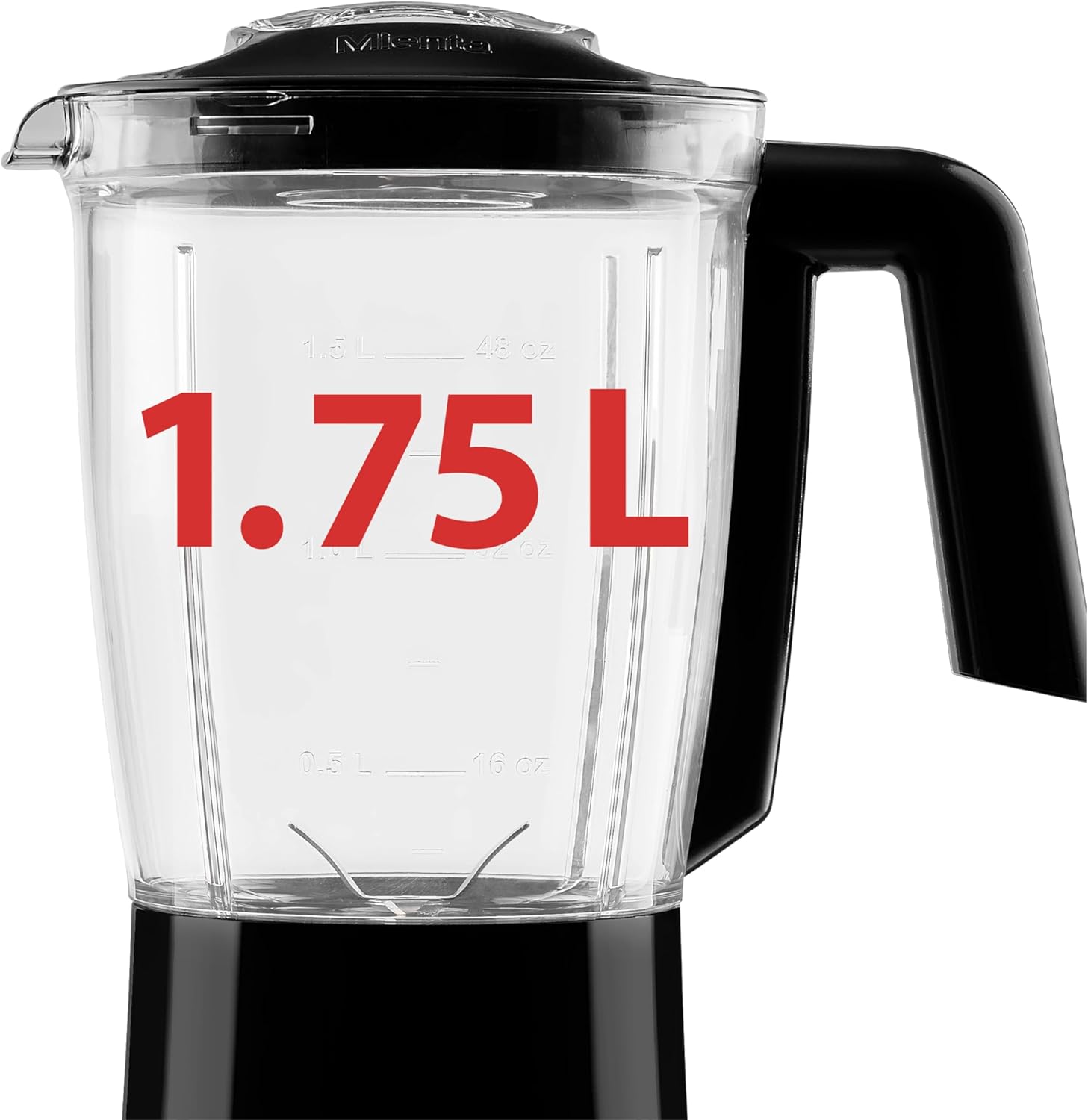 Mienta OPTIMIX Countertop Blender with 2 Grinders 1.75 Liter 700 Watt Black - BL1291G, with 3 Plastic Food Containers