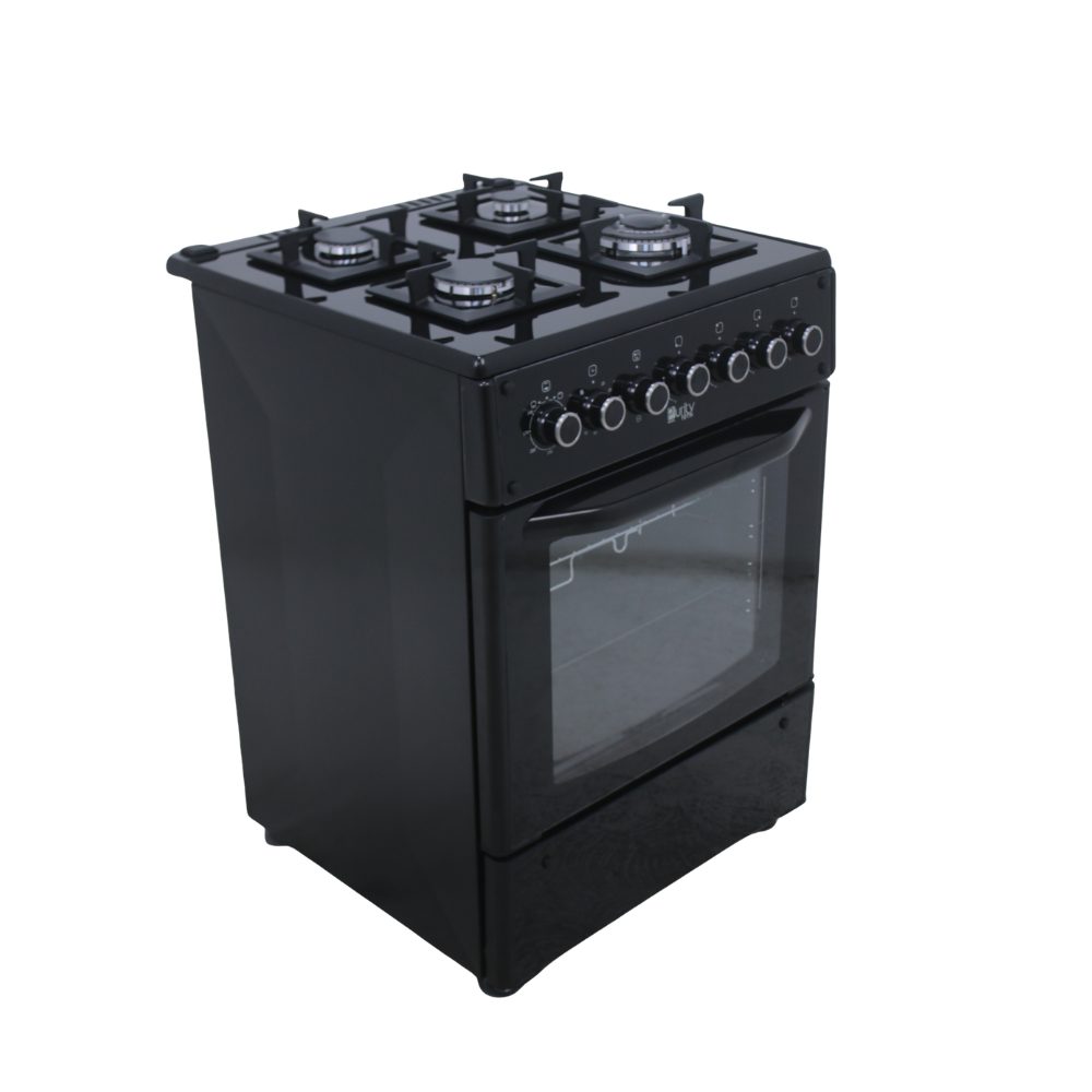 Purity Gas Cooker , 4 Burners , Black - FE6402GFZB