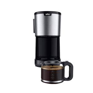 Braun PurShine Drip Coffee Maker , 10 cups 10 Cups 1000 Watt , Black Silver - KF1500