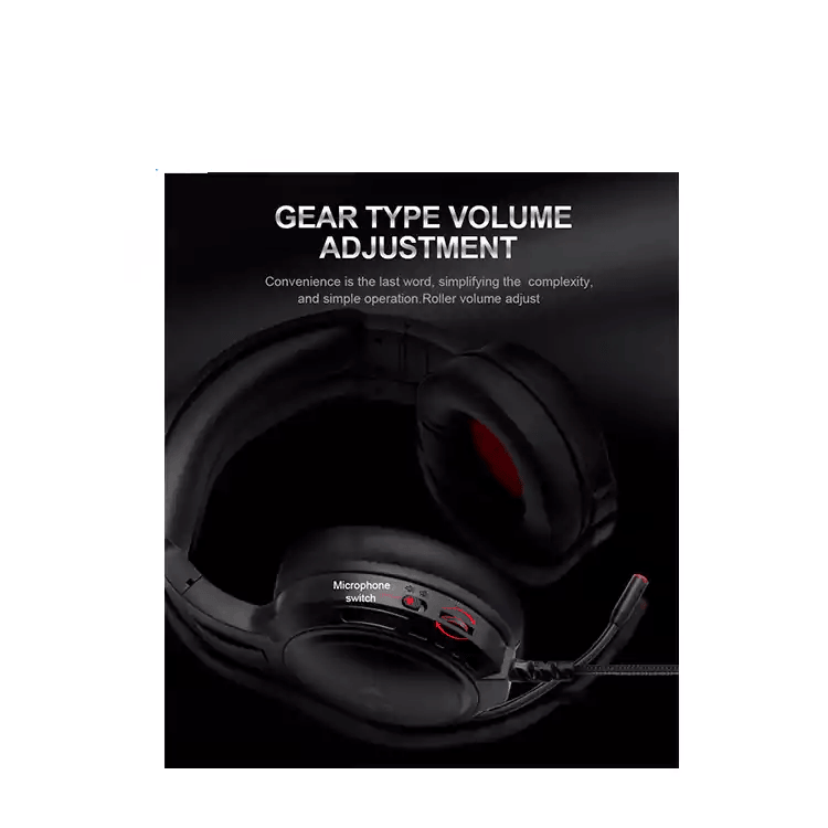Redragon Mento Over Ear Headphones , Black - H270