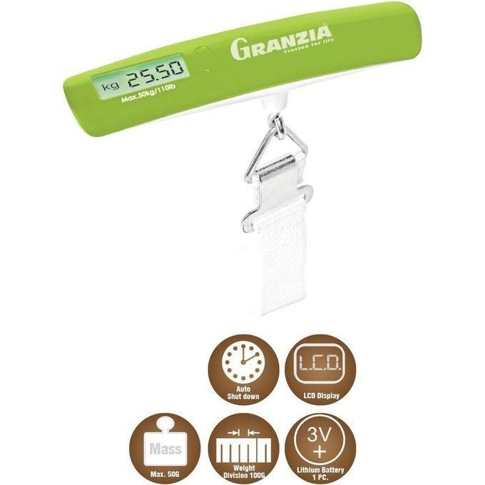 Granzia Digital Luggage Scale , 50 Kilogram White Green
