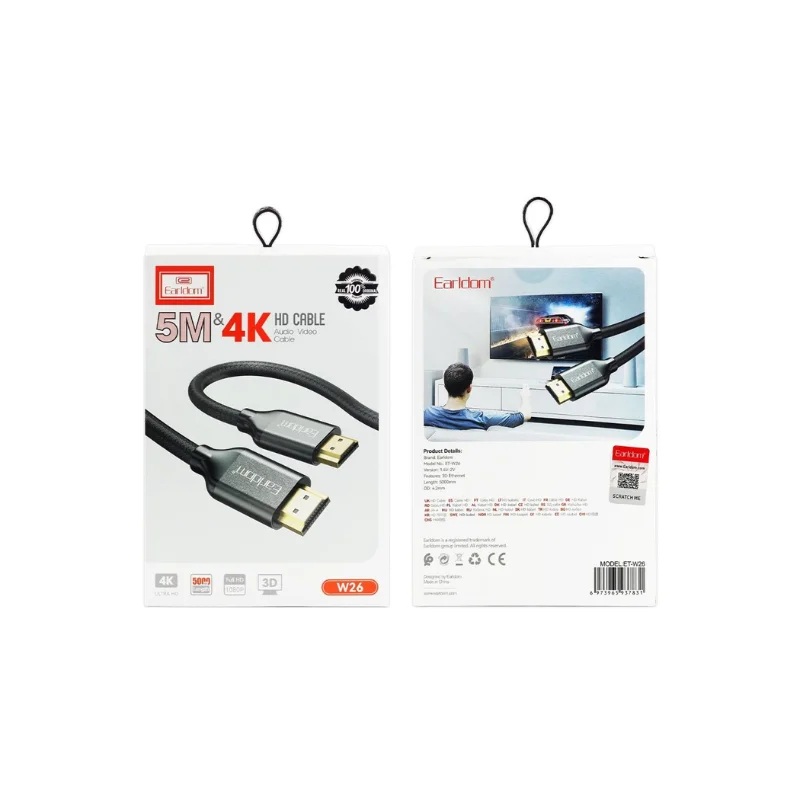 كابل HDMI ايرلدوم ،اسود - W26