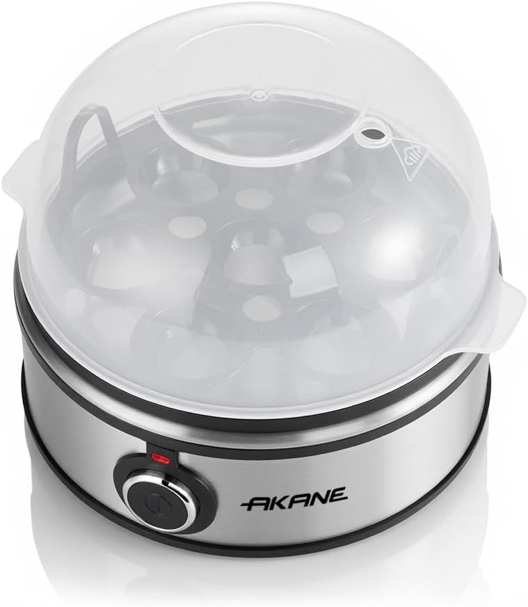 AKANE Egg Cooker 350 Watt Silver Black - A.0054