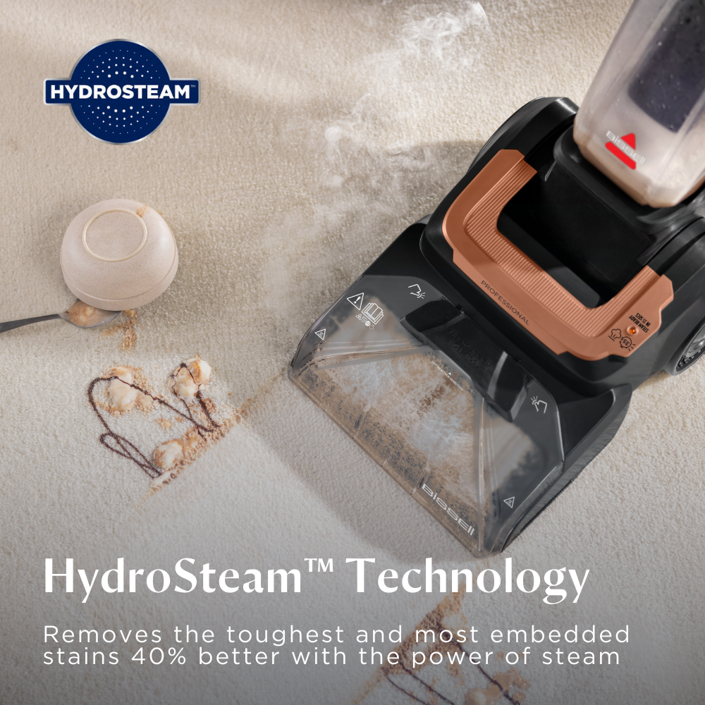 Bissell PowerWash HydroSteam Bagless Carpet Cleaner Black Rose Gold - 4201K