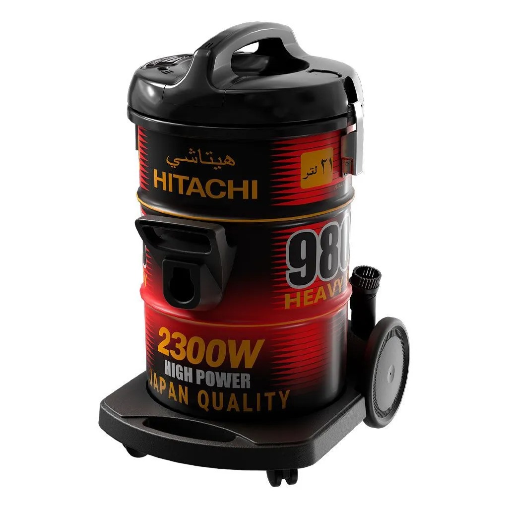 Hitachi Drum Vacuum Cleaner , Red Black - CV-980TJBKRFEG