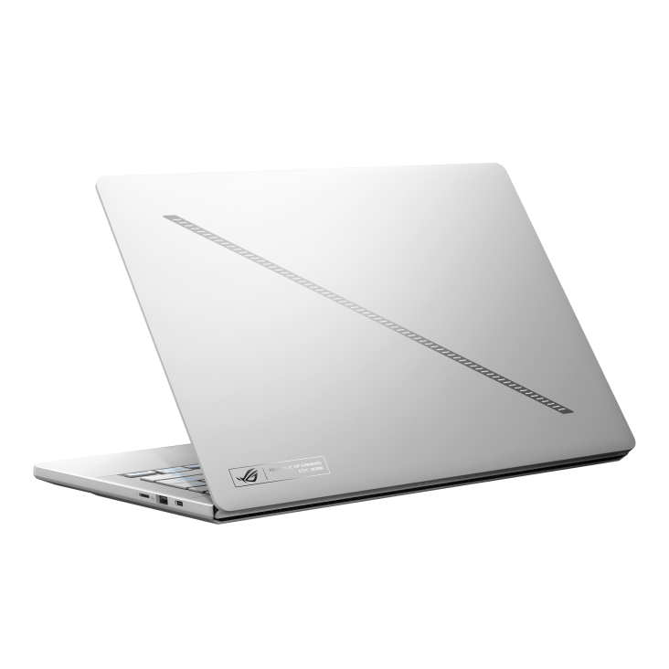 لاب توب جيمنج اسوس روج زيفروس G14 - GA403WR-WH320W ، معالج ايه ام دي رايزن AI 9 HX 370 14 بوصة ، هارد 1 تيرا بايت SSD ، رام 32 جيجا بايت ، كارت شاشة انفيديا جي فورس RTX 5070 TI ،ويندوز 11 - ابيض بلاتنيوم